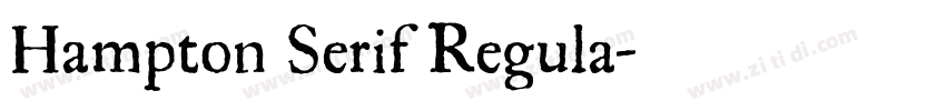 Hampton Serif Regula字体转换